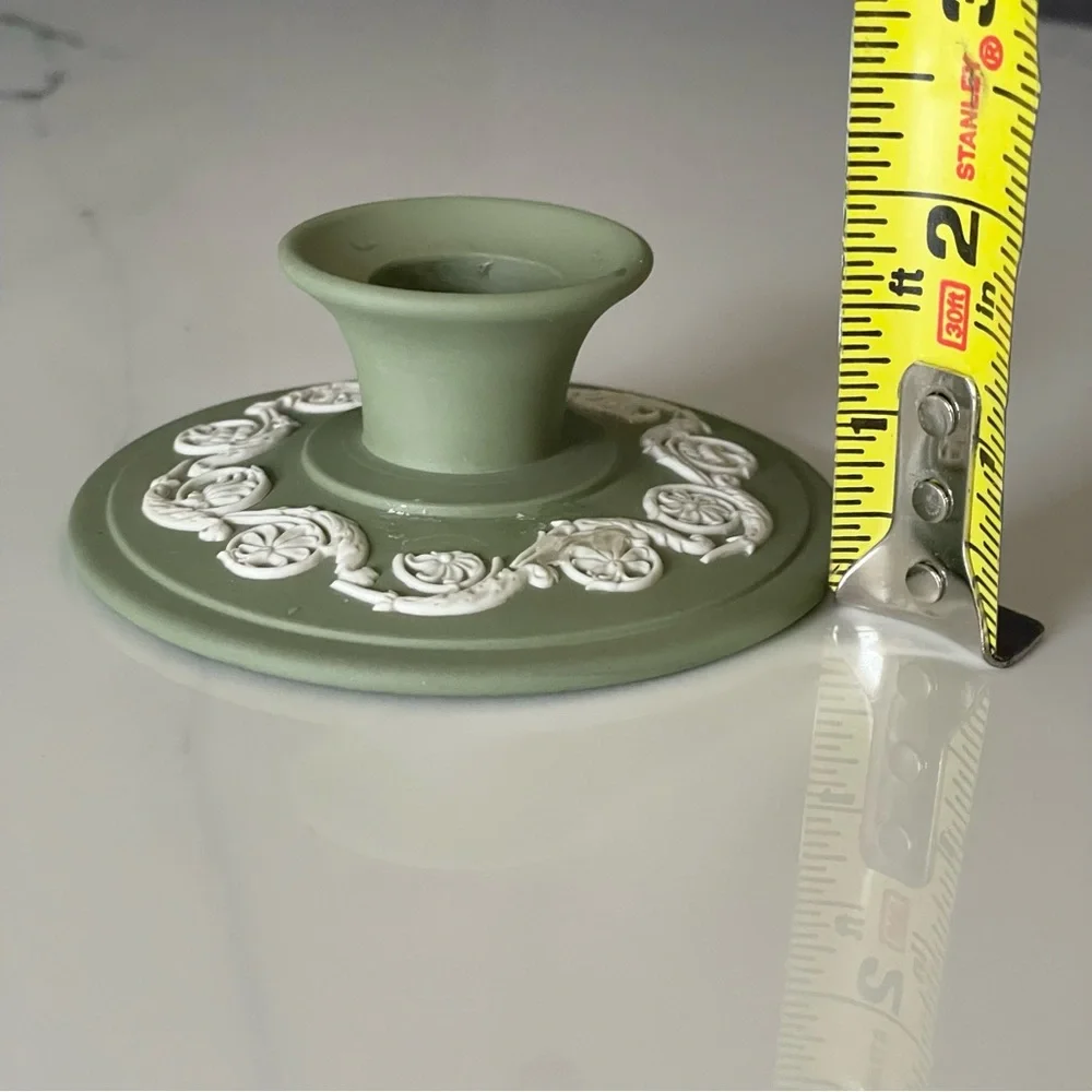 Green Taper Candle Holder - Jasperware by Wedgwood